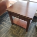 Mahogany Square Side Table/Nightstand w/ Drawer & Lower Shelf